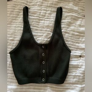 Aerie dark green tank top